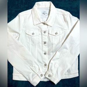Loft Outlet White Denim Jacket (Medium)